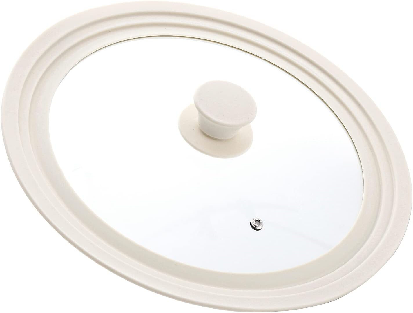 Universal Lid for Pots, Pans and Skillets-Fits 10 to 12 Inch Pots and Pans, Tempered Glass Heat Resistant Silicone Frying Pan Lid, Dishwasher Safe, Replacement Lid