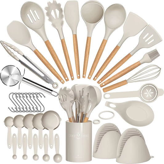 36Pcs Silicone Utensil Cooking Set with Holder